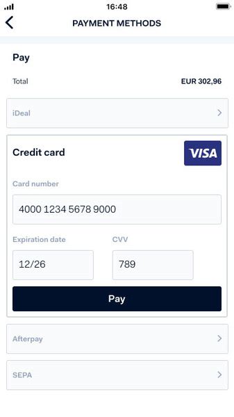 norwegian VISA payment methods